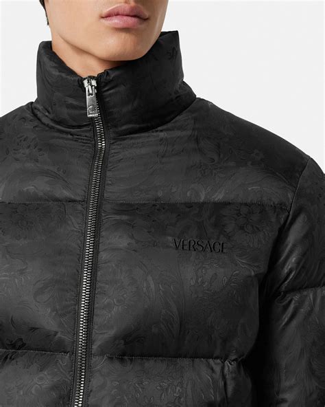 versace jeans puffer jacket|versace barocco puffer jacket men.